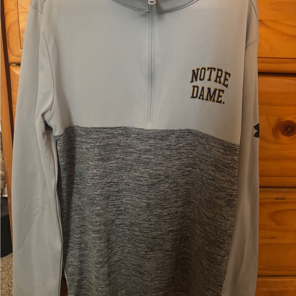 Under Armour Light Gray Notre Dame Pullover